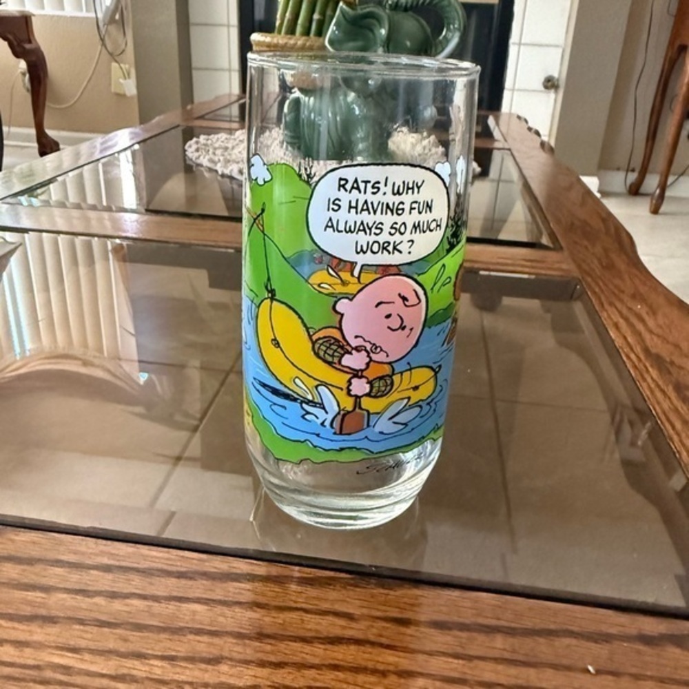 Vintage 1950-1968 Charlie Brown Camp Snoopy Collection Drinking Glass